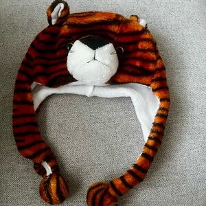 Tiger Striped Plush Hat for Kids